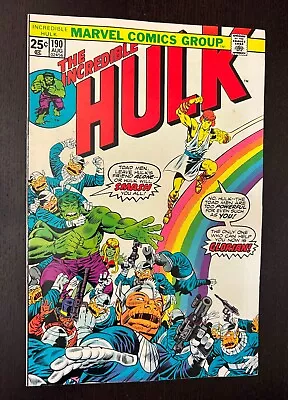 Buy INCREDIBLE HULK #190 (Marvel Comics 1975) -- Bronze Age Superheroes -- VF- • 9.31£