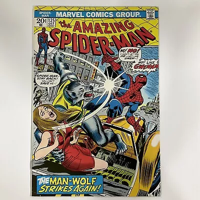 Buy Amazing Spider-Man 125 1973 Marvel VF Very Fine 8.0 Man-wolf • 31.06£