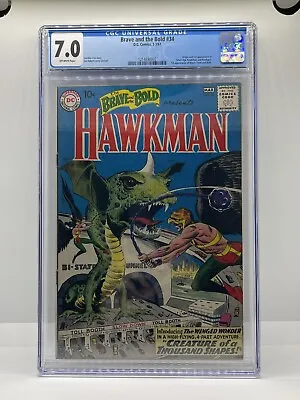 Buy Brave And The Bold #34 DC 1961 CGC 7.0 (F/VF)1st App./Origin SA Hawkman/Hawkgirl • 1,164.91£