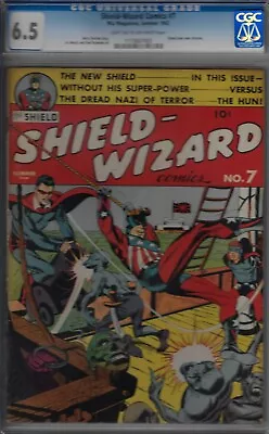 Buy Shield Wizard  #7-cgc 6.5 Fine+ 1942 Wwii Horror Cvr- Higher Grade Copy • 1,438.52£
