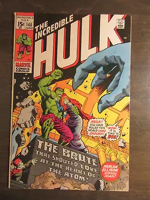 Buy Incredible Hulk #140 - Marvel Comic – High-to-Mid Grade – 1971 - Brute • 39.69£