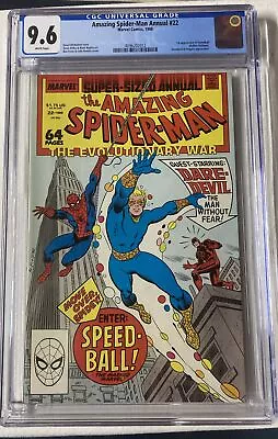 Buy Amazing Spider-Man Annual #22 CGC 9.6 1st Speedball Key Marvel Comics 1988 • 46.60£