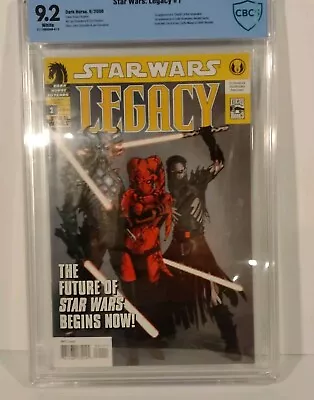 Buy Star Wars Legacy #1  CBCS Graded 9.2 NM 1st App Cade Skywalker Adam Hughes Comic • 69.89£