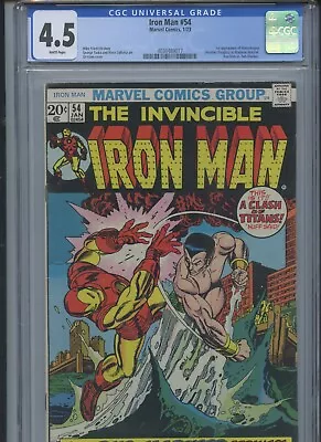 Buy Iron Man #54 1973 CGC 4.5 (1st App Of Moondragon) • 31.06£