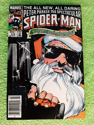 Buy SPECTACULAR SPIDER-MAN #112 NM NEWSSTAND Canadian Variant Santa With Gun RD6772 • 35.72£