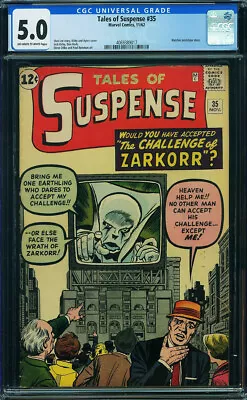 Buy Tales Of Suspense #35 CGC 5.0 1962 Watcher Prototype! Key Silver! N12 417 Cm Bin • 218.96£