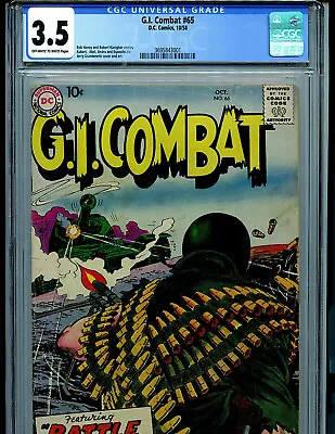 Buy G.I. Combat #65 CGC 3.5 1958 DC Comics Amricons K28 • 116.48£