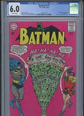 Buy Batman #171 1965 CGC 6.0 (1st Silver-Age App Of The Riddler) • 605.75£