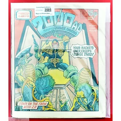 Buy 2000AD Prog 221    1 Judge Dredd Comic Book Issue 16 7 81 UK 1981 (Lot 3585 • 7£