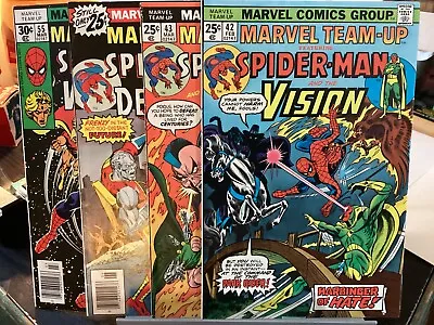 Buy 1976-77 Marvel Team Up #42 43 46 55 Spider-man Vision Doom Deathlok Warlock Hg • 13.97£