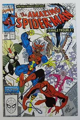 Buy AMAZING SPIDER-MAN # 340 NM 9.4 MARVEL 1990 1st APPEARANCE FEMME FATALES • 6.96£