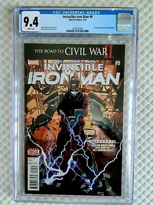 Buy Invincible Iron Man #9 CGC 9.4 1st Full Appearance Of Riri Williams • 74.99£