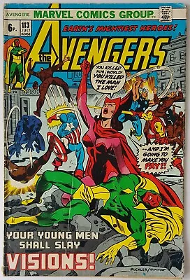 Buy Avengers 113, Marvel Comics 1973, 2nd App Mantis, Swordsman Apps, Bronze Age • 7.99£
