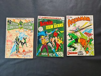 Buy DC Comics Neal Adams Lot – Green Lantern 86, Aquaman 50, And Brave & The Bold 83 • 35£