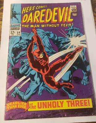 Buy DAREDEVIL #39 1st App Exterminator Unholy 3 1968 (3.5) Very Good SEE DESCRIPTION • 8.54£