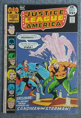 Buy Justice League Of America #94 1st Appearance Merlyn Vg/fn 5.0 • 15.53£