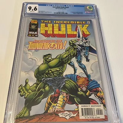 Buy Incredible Hulk #449 Cgc Nm+(9.6) W/pgs *1st Appearance Of Thunderbolts* 01/97 • 116.48£
