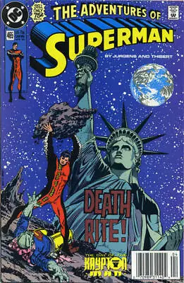 Buy Adventures Of Superman #465 (Newsstand) VF; DC | Statue Of Liberty Cover - We Co • 6.20£