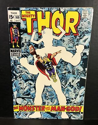 Buy THOR #169 VF, Origin Galactus Stan Lee, Jack Kirby, Marvel Comics *WHITE  PAGES • 147.55£