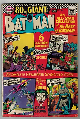 Buy Batman # 187 - 80 Page Giant - Joker Appearance - Batman Origin - G/vg 3.0  • 15.49£