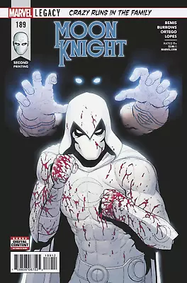 Buy Moon Knight #189 2nd Print Burrows Variant Marvel Comic Book NM • 11.66£
