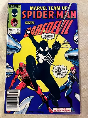 Buy Marvel Team Up #141 (1984) 1st Black Costume / NEWSTAND / Comic Book • 46.56£