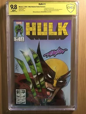 Buy Hulk 1 CBCS 9.8 Mike Mayhew  Signed Remarque Incredible Hulk #340 Cover Homage. • 135.13£