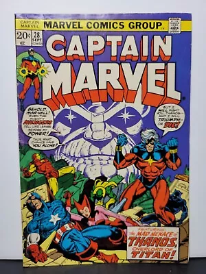 Buy Captain Marvel #28 (3rd Drax, 4th Thanos, 1st Eon) - Marvel Bronze Age Key • 24.07£