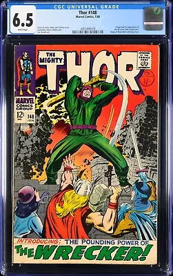 Buy Thor #148 1/1968 CGC 6.5 *WHITE Paper* Black Bolt Wrecker 4403498009 • 90£