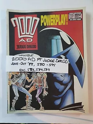 Buy 2000ad Bundle Progs #580 - #595. Exc 583, 587, 589 Comic Magazine  • 15£