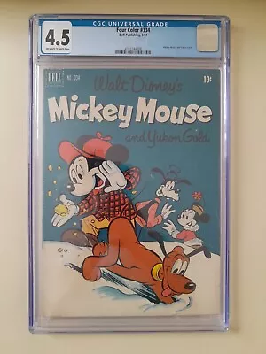 Buy Mickey Mouse And Yukon Gold Four Color #334 CGC 4.5 • 100£