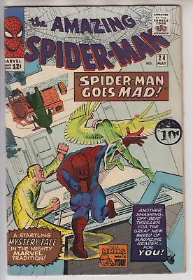 Buy Amazing Spider-man # 24  -fn 5.5  Mysterio Sandman Vulture  Cents  1965 • 119.95£