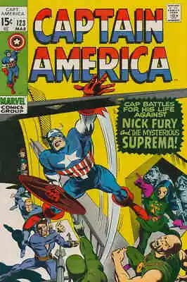 Buy Captain America (1st Series) #123 FN; Marvel | 1st Suprema - We Combine Shipping • 34.16£