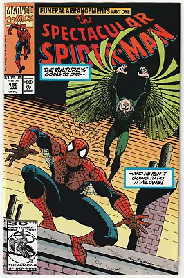 Buy The Spectacular Spider-Man #186 Direct 8.5 VF+ 1992 Marvel Comics - Combine Ship • 2.09£