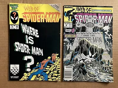 Buy Marvel Web Of Spider-Man 18 & 32 Lot - Kraven's Last Hunt 🔑🔥 • 34.95£