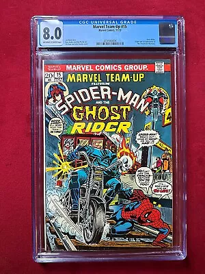 Buy Marvel Team-Up #15 1973 CGC 8.5 1st Meeting Ghost Rider & Spider-man Romita • 123.48£