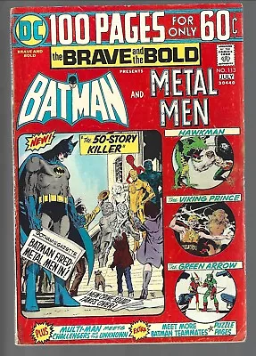 Buy The Brave And The Bold Vol 1 #113 DC 1974 Batman/Metal Men, Hawkman Green Arrow  • 7.76£