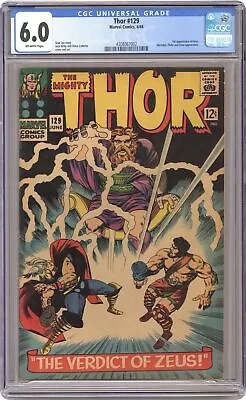 Buy Thor #129 CGC 6.0 1966 4308067002 1st App. Ares In Marvel Universe • 134.48£