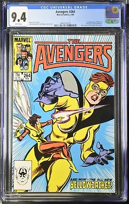 Buy Avengers #264 1986 CGC 9.4 Wp 1st Appearance Of The New Yellowjacket • 33.01£