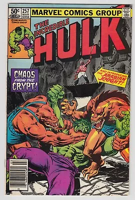 Buy Incredible Hulk #257 1ST APPEARANCE ARABIAN KNIGHT MARVEL COMICS 1980 • 6.21£