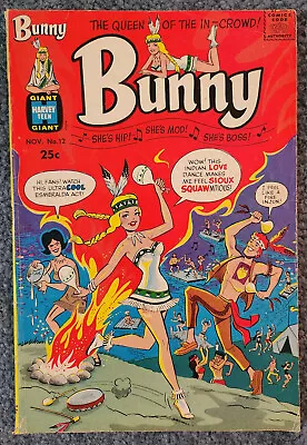 Buy Bunny #12 Harvey Comics 1969 Giant Issue Teen Humor Psychedelic Fashions - FN- • 21.74£