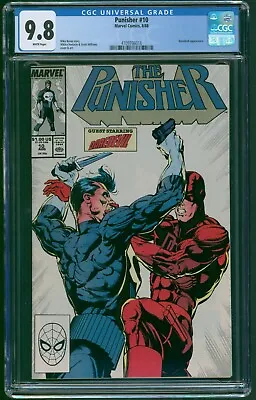 Buy Punisher #10 CGC 9.8 NM/MT Daredevil Vs. Punisher Cover Marvel Comics 8/88 • 135.91£