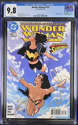 Buy Wonder Woman #153 CGC 9.8 WHITE Pages Adam Hughes Cover DC Comics 2000 GGA • 76.11£