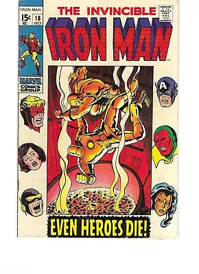 Buy Invincible Iron Man #18, 1969 Bronze Age 2nd App Madame Masque, FN 6.5-7.0 • 33.20£