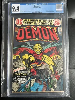 Buy THE DEMON # 1  CGC 9.4 OW/WHT PAGES BRONZE AGE 1972 NM+ 1st APPEARANCE & ORIGIN! • 667.88£