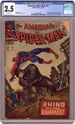 Buy Amazing Spider-Man #43 CGC 2.5 1966 4337623003 1st Full App. Mary Jane • 146.05£