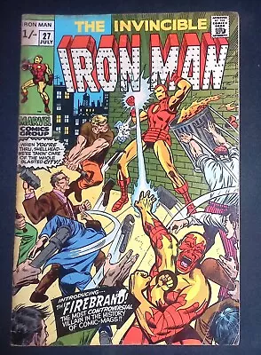 Buy Iron Man #27 Bronze Age Marvel Comics 1st Appearace Of Firebrand G • 11.99£