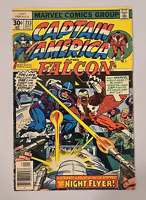 Buy CAPTAIN AMERICA And The Falcon #213 (Marvel, 1977) Jack Kirby ~ 1st Night Flyer • 3.88£