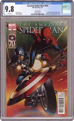 Buy Amazing Spider-Man #656B Quesada Cap 70th Anniversary 1:15 CGC 9.8 2011 • 155.60£