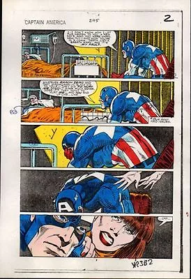 Buy Original 1980's Captain America 295 Page 2 Marvel Comics Color Guide Art: 1984 • 45.93£